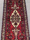 25547-Hamadan Hand-Knotted/Handmade Persian Rug/Carpet Traditional Authentic/ Size: 10'10" x 2'7"