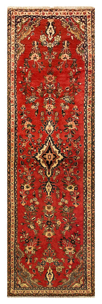 25619-Hamadan Hand-Knotted/Handmade Persian Rug/Carpet Traditional Authentic/ Size: 9'10" x 2'11"