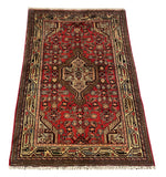 25511-Hamadan Hand-Knotted/Handmade Persian Rug/Carpet Traditional Authentic/ Size: 3'11" x 2'7"