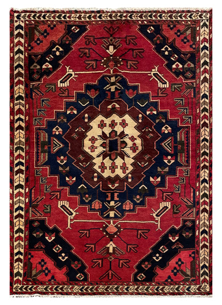 25646-Hamadan Hand-Knotted/Handmade Persian Rug/Carpet Traditional Authentic/ Size: 6'5" x 4'7"