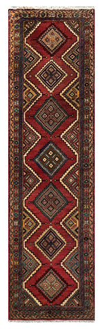 25542-Hamadan Hand-Knotted/Handmade Persian Rug/Carpet Traditional Authentic/ Size: 9'11" x 2'9"