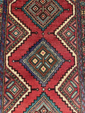 25542-Hamadan Hand-Knotted/Handmade Persian Rug/Carpet Traditional Authentic/ Size: 9'11" x 2'9"