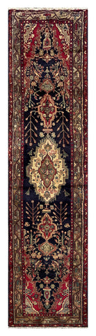25549-Hamadan Hand-Knotted/Handmade Persian Rug/Carpet Traditional Authentic/ Size: 10'3" x 2'5"