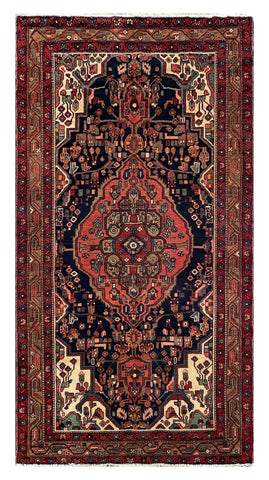 25643-Hamadan Hand-Knotted/Handmade Persian Rug/Carpet Traditional Authentic/ Size: 7'1" x 4'2"