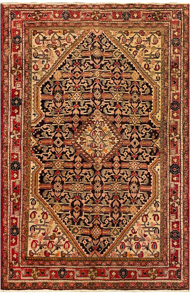 25689-Sarough Hand-Knotted/Handmade Persian Rug/Carpet Traditional/Authentic/ Size: 6'11" x 4'5"