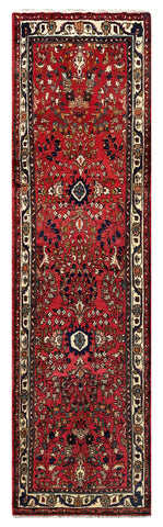 25594-Hamadan Hand-Knotted/Handmade Persian Rug/Carpet Traditional Authentic/ Size: 10'0" x 2'9"