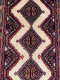 25491- Hamadan Hand-Knotted/Handmade Persian Rug/Carpet Traditional Authentic/Size: 9'9" x 2'6"