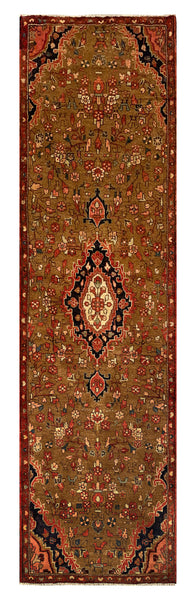 25463-Hamadan Hand-Knotted/Handmade Persian Rug/Carpet Traditional Authentic/ Size/: 9'9" x 2'9"