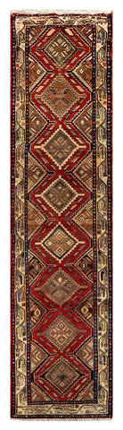 25604-Hamadan Hand-Knotted/Handmade Persian Rug/Carpet Traditional Authentic/ Size: 10'8" x 2'7"