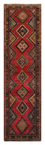 25541-Hamadan Hand-Knotted/Handmade Persian Rug/Carpet Traditional Authentic/ Size: 10'1" x 2'9"