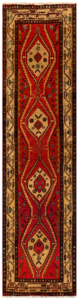 25472-Hamadan Hand-Knotted/Handmade Persian Rug/Carpet Traditional Authentic/ Size: 8'0" x 2'2"