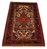 25509-Hamadan Hand-Knotted/Handmade Persian Rug/Carpet Traditional Authentic/ Size: 4'4" x 2'10"