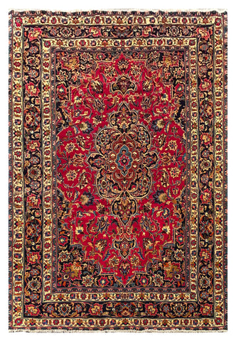 25570-Mashad Hand-Knotted/Handmade Persian Rug/Carpet Traditional Authentic/ Size: 9'4" x 6'5"