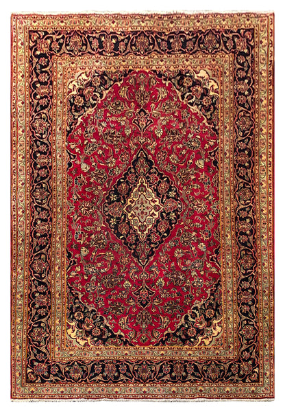 25582-Mashad Hand-Knotted/Handmade Persian Rug/Carpet Traditional Authentic/ Size: 9'6" x 6'7"