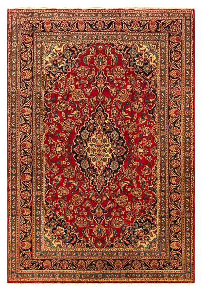 25684-Mashad Hand-Knotted/Handmade Persian Rug/Carpet Traditional Authentic/ Size: 9'9" x 6'6"