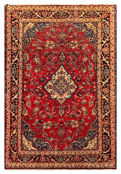 25585-Hamadan Hand-Knotted/Handmade Persian Rug/Carpet Traditional Authentic/ Size: 9'9" x 6'11"