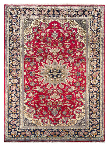 25578- Isfahan Persian Hand-Knotted Authentic/Traditional Carpet/Rug/ Size: 9'10'' x 7'1''