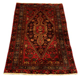 25499-Hamadan Hand-Knotted/Handmade Persian Rug/Carpet Traditional Authentic/ Size: 4'2" x 2'9"