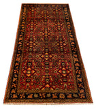 25533-Hamadan Hand-Knotted/Handmade Persian Rug/Carpet Traditional Authentic/ Size: 6'2" x 3'1"