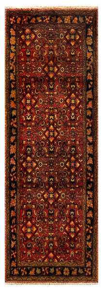 25533-Hamadan Hand-Knotted/Handmade Persian Rug/Carpet Traditional Authentic/ Size: 6'2" x 3'1"