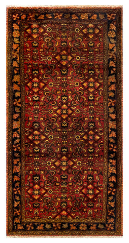 25533-Hamadan Hand-Knotted/Handmade Persian Rug/Carpet Traditional Authentic/ Size: 6'2" x 3'1"