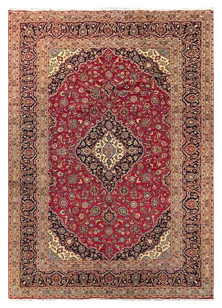 25568-Kashan Hand-Knotted/Handmade Persian Rug/Carpet Traditional/Authentic/Size: 11'10" x 8'2"