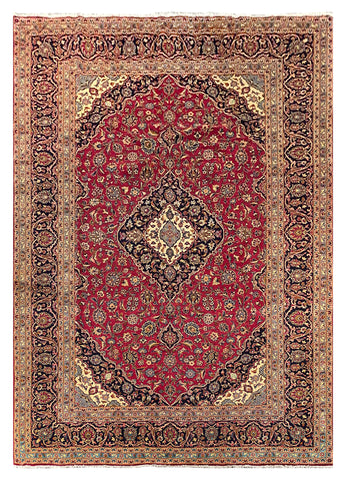 25568-Kashan Hand-Knotted/Handmade Persian Rug/Carpet Traditional/Authentic/Size: 11'10" x 8'2"