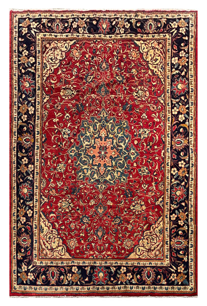 25576-Sarough Hand-Knotted/Handmade Persian Rug/Carpet Traditional/Authentic/ Size: 10'10" x 7'1"