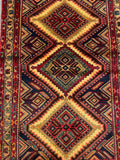 25664-Hamadan Hand-Knotted/Handmade Persian Rug/Carpet Traditional Authentic/ Size: 3'9" x 2'7"