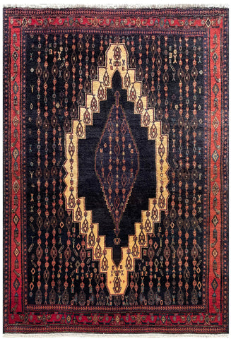 24284 - Senneh Hand-Knotted/Handmade Persian Rug/Carpet Traditional/Authentic/Size: 6'2" x 5'1"