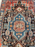 24251-Hamadan Hand-Knotted/Handmade Persian Rug/Carpet Tribal Authentic/ Size: 7'3" x 4'4"