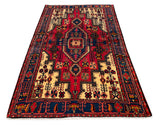 24329-Hamadan Hand-Knotted/Handmade Persian Rug/Carpet Tribal Authentic/ Size: 7'9" x 4'6"