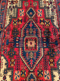 24329-Hamadan Hand-Knotted/Handmade Persian Rug/Carpet Tribal Authentic/ Size: 7'9" x 4'6"