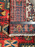 24329-Hamadan Hand-Knotted/Handmade Persian Rug/Carpet Tribal Authentic/ Size: 7'9" x 4'6"