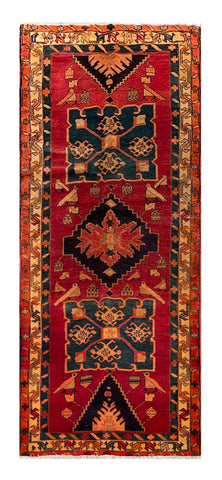 24135-Ardebil Hand-Knotted/Handmade Persian Rug/Carpet Traditional/Authentic/ Size: 10'2"x 3'11"