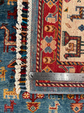 25004- Chobi Ziegler Afghan Hand-Knotted Carpet/Rug/Contemporary/Traditional/Size: 11'9" x 9'2"/358cm x 279cm