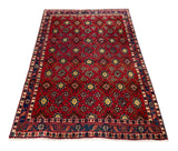 24286- Kashan Handmade/Hand-Knotted Persian Rug/ Traditional Carpet Authentic/ Size: 4'8" x 3'4"