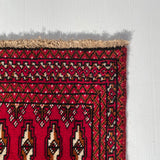 24178-Turkmen Hand-Knotted/Handmade Persian Rug/Carpet Traditional/Authentic/ Size: 4'2" x 2'0"