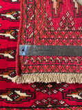 24178-Turkmen Hand-Knotted/Handmade Persian Rug/Carpet Traditional/Authentic/ Size: 4'2" x 2'0"