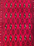 24177-Turkmen Hand-Knotted/Handmade Persian Rug/Carpet Traditional/Authentic / Size: 3'7" x 1'10"
