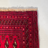24177-Turkmen Hand-Knotted/Handmade Persian Rug/Carpet Traditional/Authentic / Size: 3'7" x 1'10"