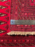 24177-Turkmen Hand-Knotted/Handmade Persian Rug/Carpet Traditional/Authentic / Size: 3'7" x 1'10"