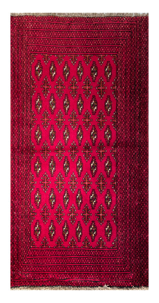 24184-Turkmen Hand-Knotted/Handmade Persian Rug/Carpet Traditional/Authentic/ Size: 4'1" x 2'0"