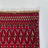 24183-Turkmen Hand-Knotted/Handmade Persian Rug/Carpet Traditional/Authentic / Size: 4'2" x 1'10"