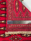 24182-Turkmen Hand-Knotted/Handmade Persian Rug/Carpet Traditional/Authentic Size: 4'1" x 2'0"