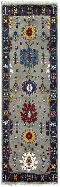 25692- Royal Heriz Hand-Knotted/Handmade Indian Rug/Carpet Traditional/Authentic/Size 6'2" x 2'9"