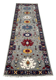 25691- Royal Heriz Hand-Knotted/Handmade Indian Rug/Carpet Traditional/Authentic/Size 8'8" x 2'8"