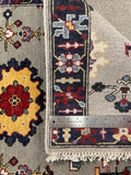 25691- Royal Heriz Hand-Knotted/Handmade Indian Rug/Carpet Traditional/Authentic/Size 8'8" x 2'8"