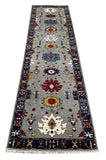 25693- Royal Heriz Hand-Knotted/Handmade Indian Rug/Carpet Traditional/Authentic/Size 9'11" x 2'8"