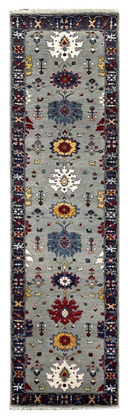 25693- Royal Heriz Hand-Knotted/Handmade Indian Rug/Carpet Traditional/Authentic/Size 9'11" x 2'8"